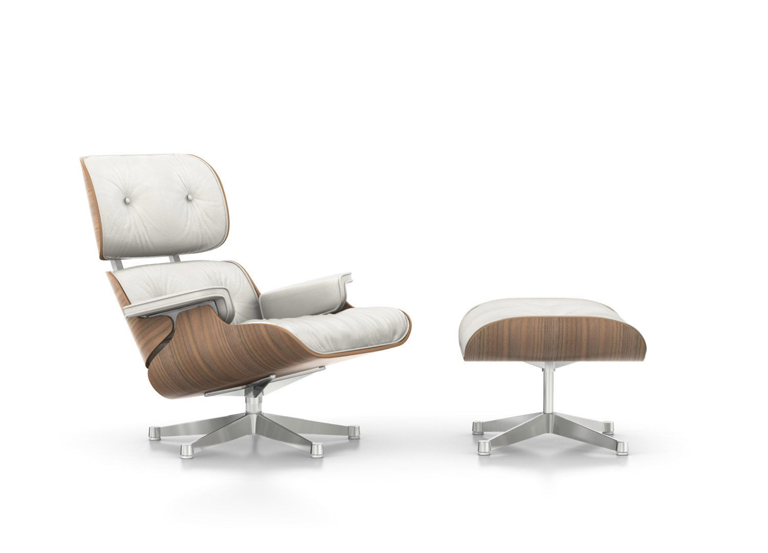 Eames Lounge Chair - White Pigmented Walnut